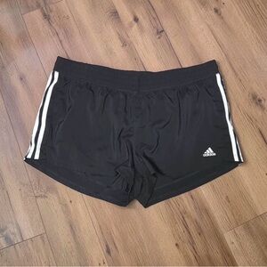 Adidas “Aero-Ready” Black & White Striped Women’s Running Shorts